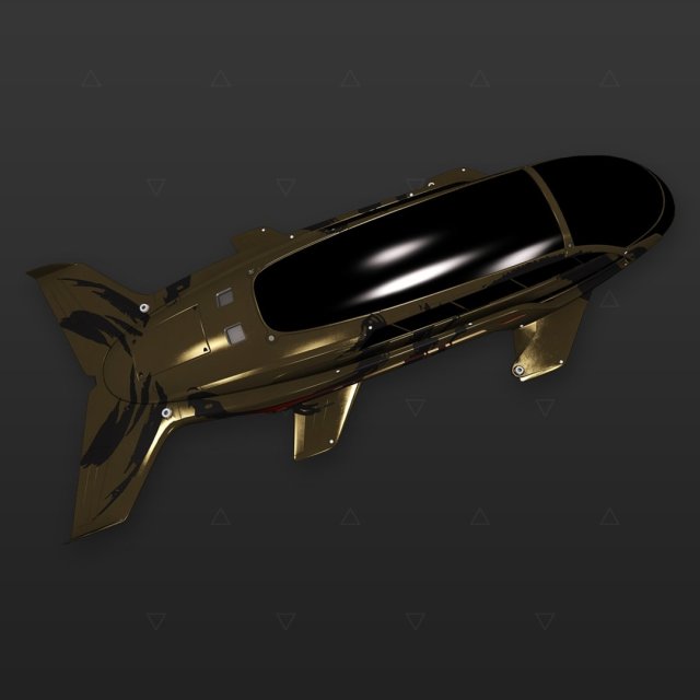 Dolphin Asemic Black & Gold